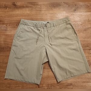 Hang Ten Surf Board Shorts Mens Sz 38 Tan Draw-String, Pockets +Zip Rear Pocket